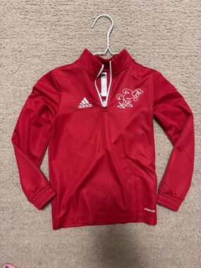 Adidas Jax State Red Quarter-Zip Athletic Pullover